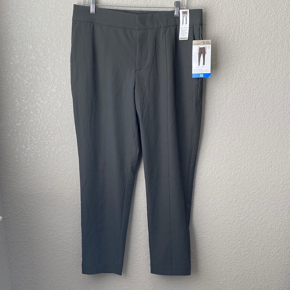 Mondetta Womens Lined Tailored Pants W/ Pockets, Gray  Size 10